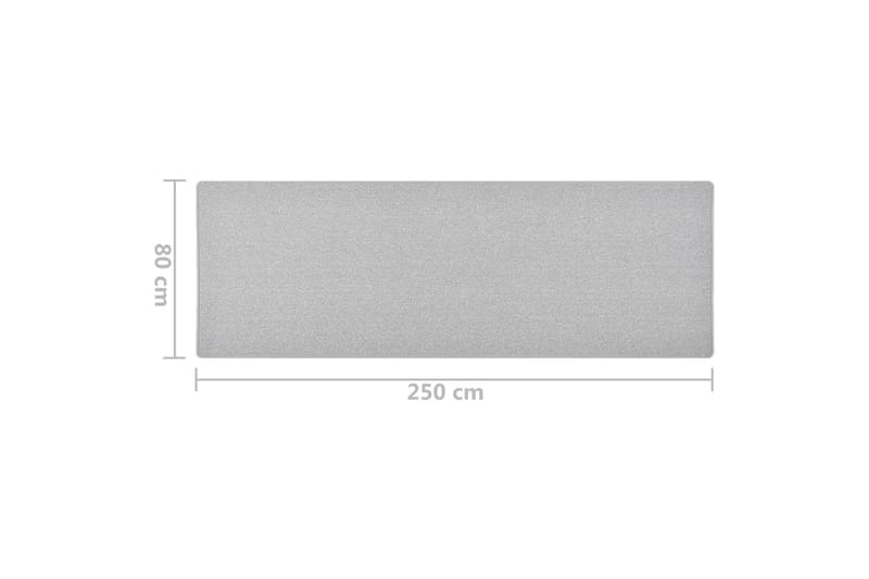 tæppeløber 80x250 cm lysegrå - Grå - Trappetrins tæpper