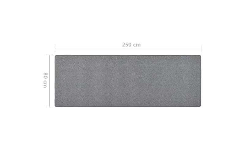 tæppeløber 80x250 cm mørkegrå - Grå - Trappetrins tæpper