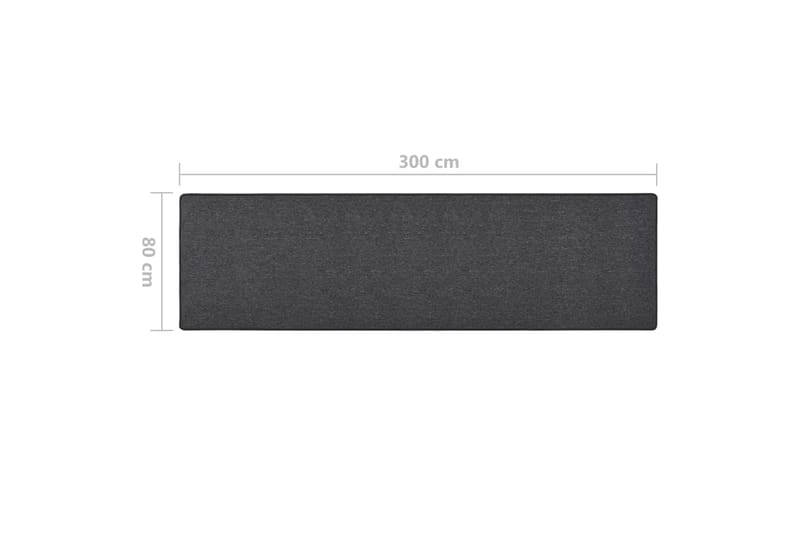 tæppeløber 80x300 cm antracitgrå - Antracit - Tekstiler - Tæpper - Specialmåtte - Trappetrins tæpper