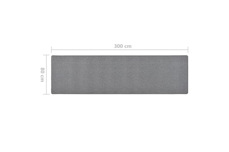 tæppeløber 80x300 cm mørkegrå - Grå - Trappetrins tæpper