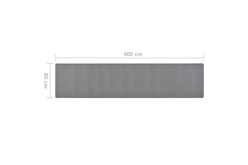 tæppeløber 80x400 cm mørkegrå - Grå - Trappetrins tæpper