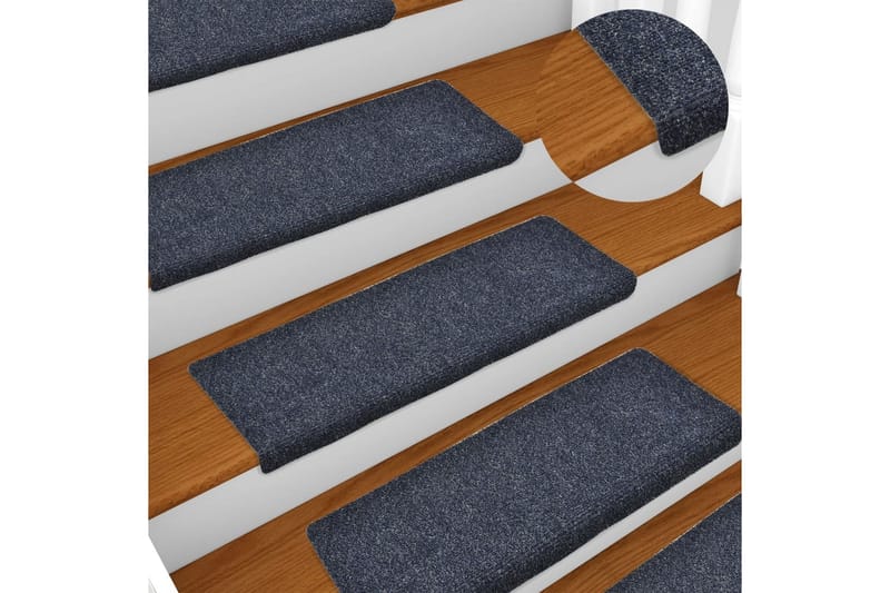 trappemåtter 10 stk. 65x25 cm tuftet antracitgrå - Antracit - Tekstiler - Tæpper - Specialmåtte - Trappetrins tæpper