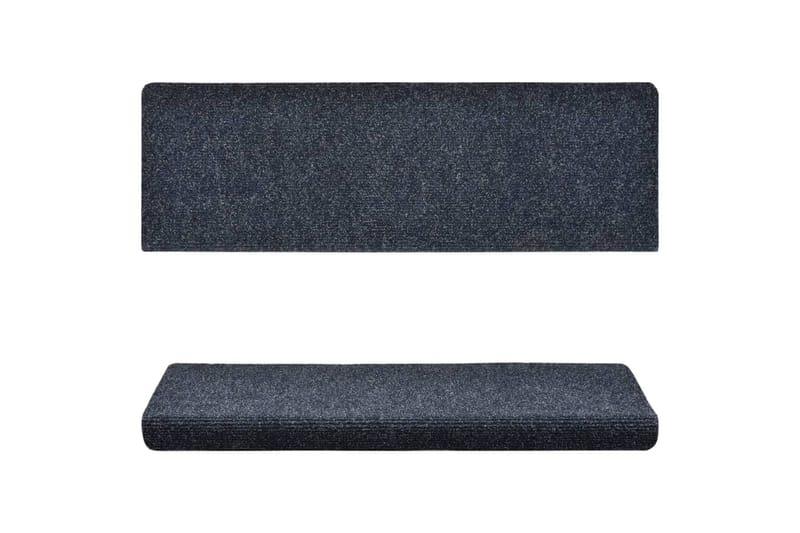 trappemåtter 10 stk. 65x25 cm tuftet antracitgrå - Antracit - Tekstiler - Tæpper - Specialmåtte - Trappetrins tæpper