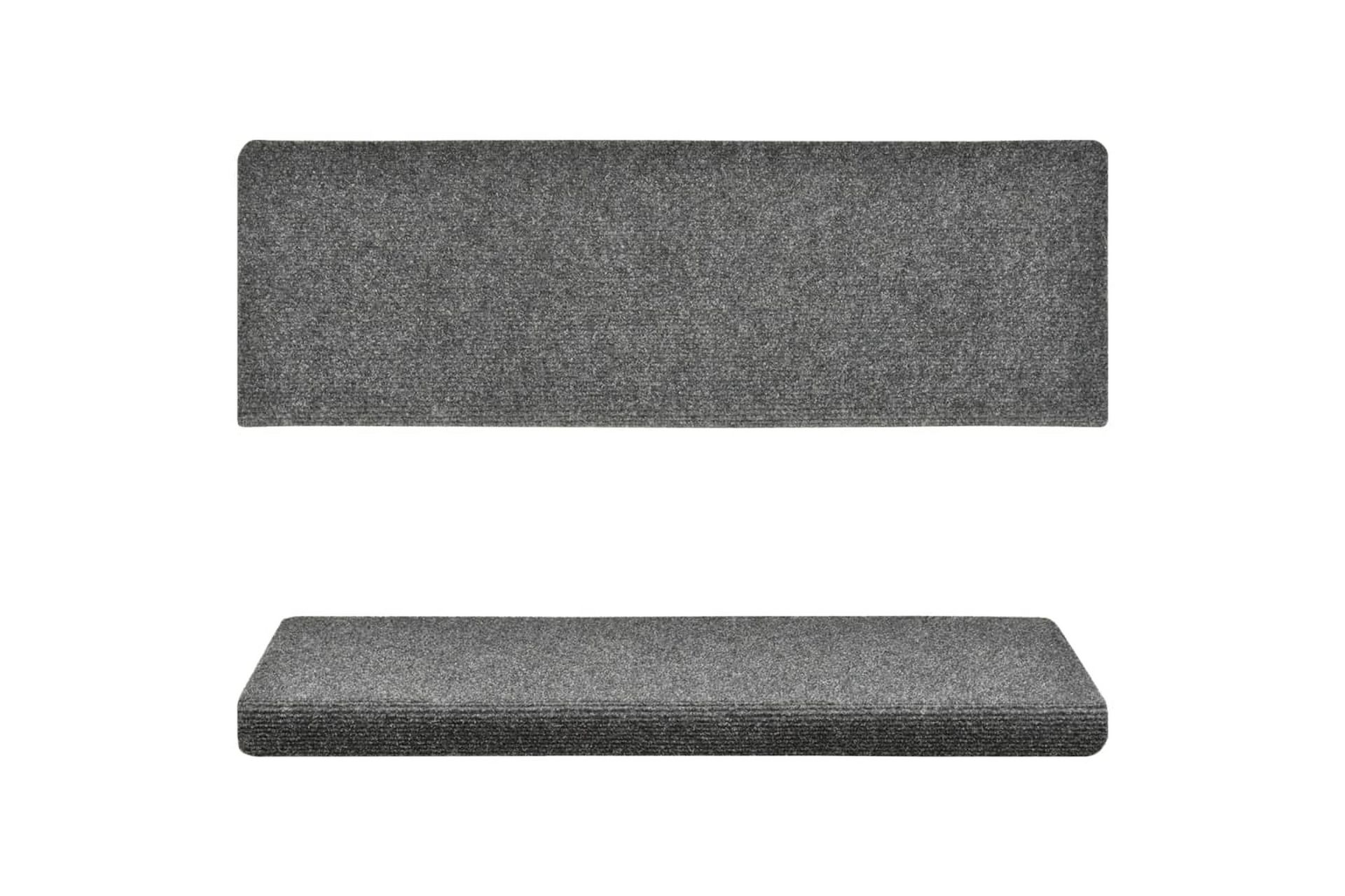 trappemåtter 10 stk. 65x25 cm tuftet - Grå - Tekstiler - Tæpper - Specialmåtte - Trappetrins tæpper