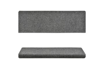 trappemåtter 10 stk. 65x25 cm tuftet - Grå - Tekstiler - Tæpper - Specialmåtte - Trappetrins tæpper