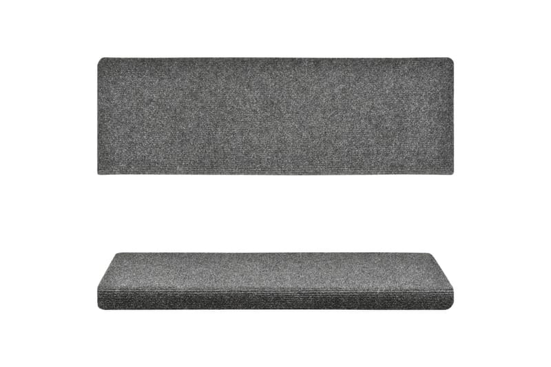 trappemåtter 10 stk. 65x25 cm tuftet - Grå - Tekstiler - Tæpper - Specialmåtte - Trappetrins tæpper