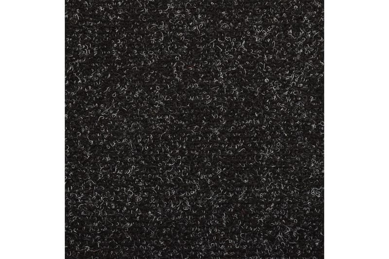 trappemåtter 10 stk. 65x25 cm tuftet sort - Sort - Trappetrins tæpper
