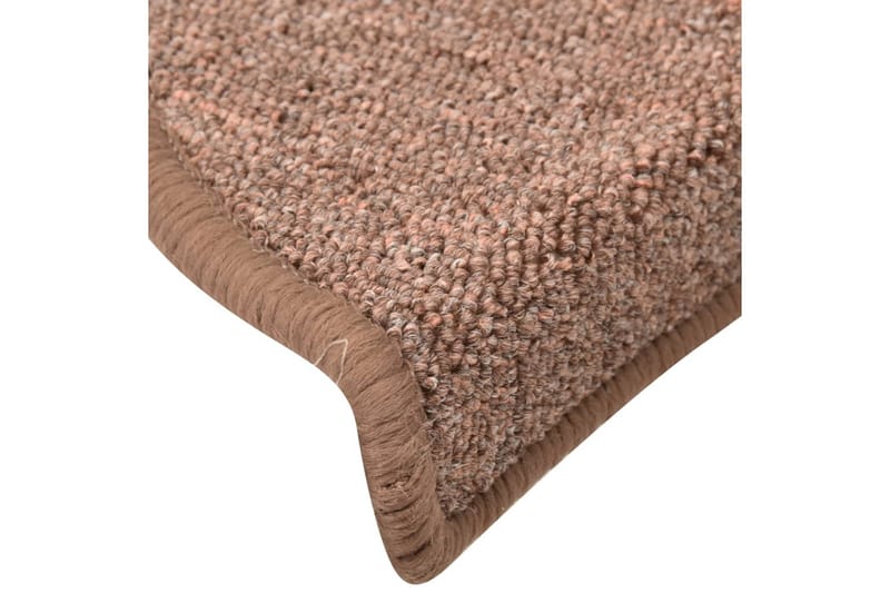 Trappemåtter 15 Stk. 56X17X3 cm Brun - Brun - Tekstiler - Tæpper - Specialmåtte - Trappetrins tæpper
