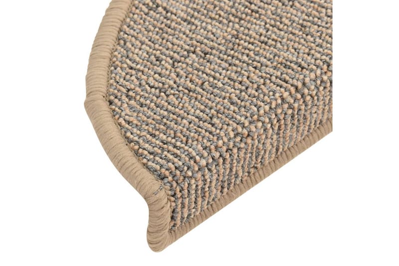 trappemåtter 15 stk. 56x17x3 cm brun - Brun - Tekstiler - Tæpper - Specialmåtte - Trappetrins tæpper