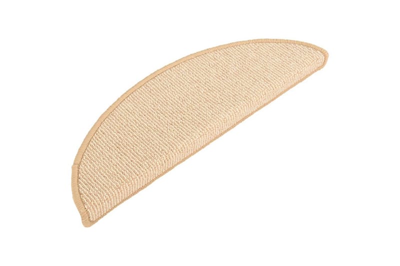 trappemåtter 15 stk. 56x17x3 cm cremefarvet - Creme - Tekstiler - Tæpper - Specialmåtte - Trappetrins tæpper