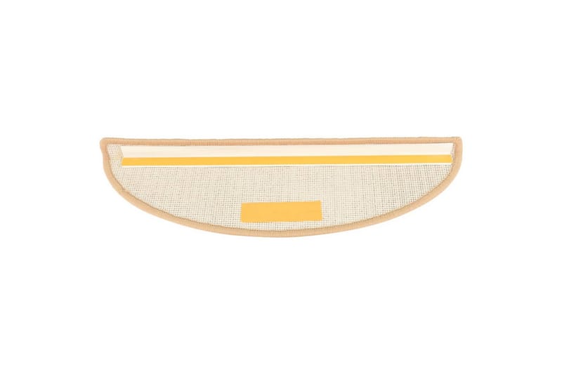 trappemåtter 15 stk. 56x17x3 cm cremefarvet - Creme - Tekstiler - Tæpper - Specialmåtte - Trappetrins tæpper