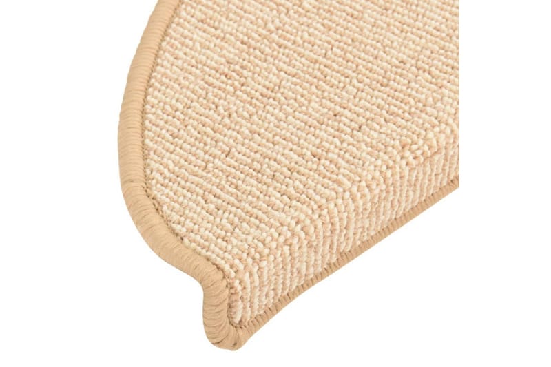 trappemåtter 15 stk. 56x17x3 cm cremefarvet - Creme - Tekstiler - Tæpper - Specialmåtte - Trappetrins tæpper