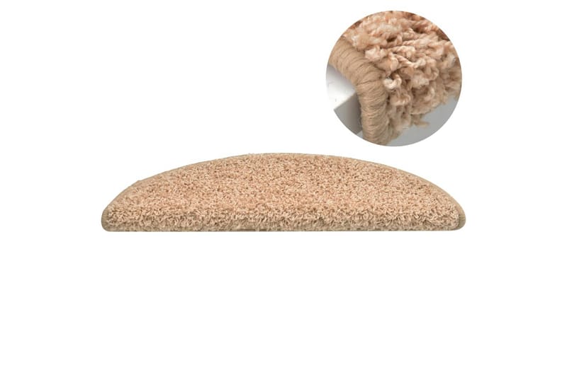 Trappemåtter 15 Stk. 56X17X3 cm Guldfarvet - Guld - Tekstiler - Tæpper - Specialmåtte - Trappetrins tæpper