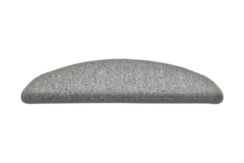 Trappemåtter 15 Stk. 56X17X3 cm Lysegrå - Grå - Tekstiler - Tæpper - Specialmåtte - Trappetrins tæpper