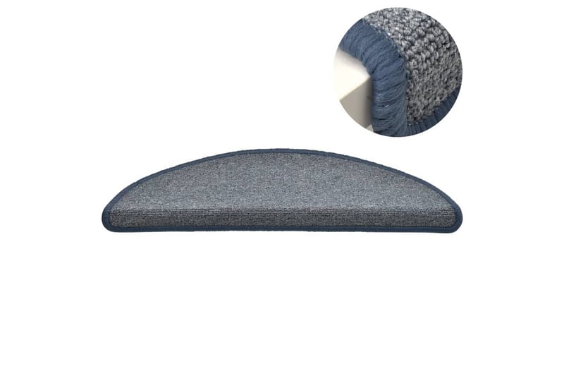 Trappemåtter 15 Stk. 56X17X3 cm Lysegrå Og Blå - Grå - Tekstiler - Tæpper - Specialmåtte - Trappetrins tæpper