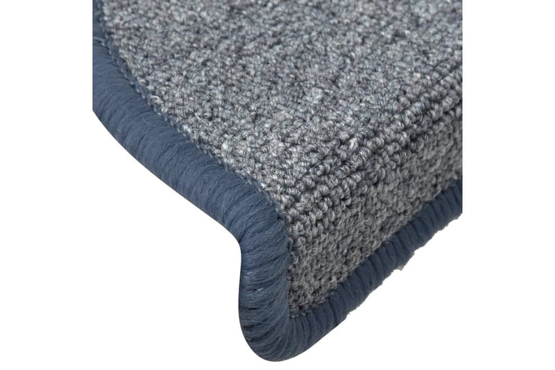Trappemåtter 15 Stk. 56X17X3 cm Lysegrå Og Blå - Grå - Tekstiler - Tæpper - Specialmåtte - Trappetrins tæpper