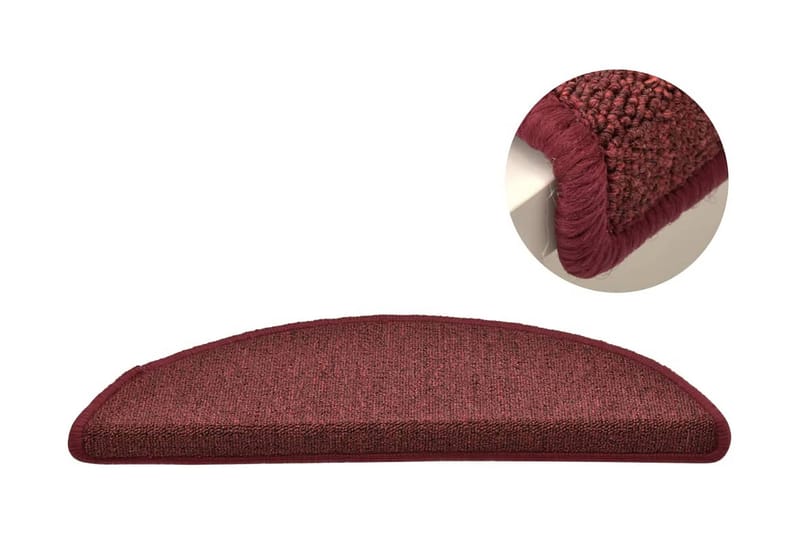 Trappemåtter 15 Stk. 56X17X3 cm Rød - Rød - Tekstiler - Tæpper - Specialmåtte - Trappetrins tæpper