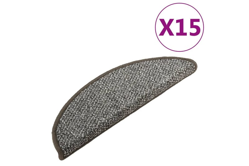 trappemåtter 15 stk. 56x20 cm Antracitgrå - Antracit - Tekstiler - Tæpper - Specialmåtte - Trappetrins tæpper