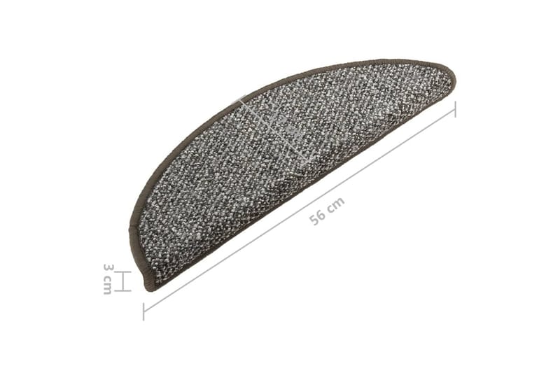 trappemåtter 15 stk. 56x20 cm Antracitgrå - Antracit - Tekstiler - Tæpper - Specialmåtte - Trappetrins tæpper