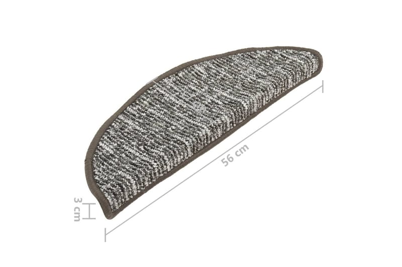 trappemåtter 15 stk. 56x20 cm Antracitgrå - Antracit - Trappetrins tæpper