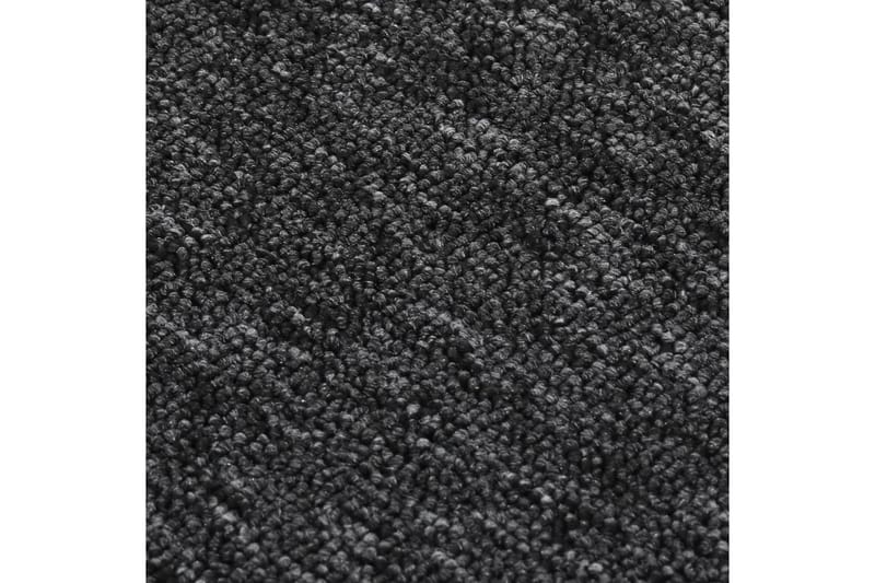 trappemåtter 15 stk. 60x25 cm skridsikker antracitgrå - Antracit - Trappetrins tæpper