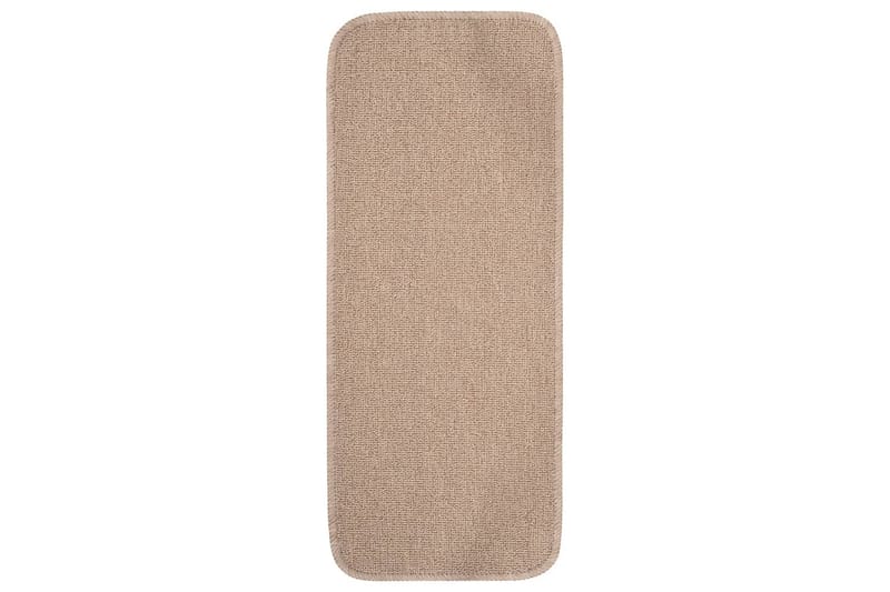 trappemåtter 15 stk. 60x25 cm skridsikker beige - Beige - Tekstiler - Tæpper - Specialmåtte - Trappetrins tæpper