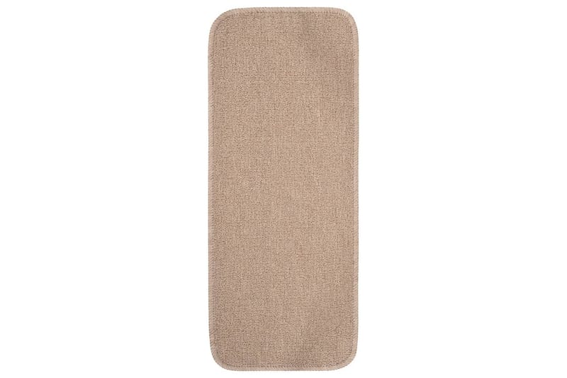 trappemåtter 15 stk. 60x25 cm skridsikker beige - Beige - Trappetrins tæpper