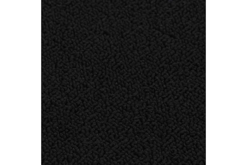 trappemåtter 15 stk. 60x25 cm skridsikker sort - Sort - Trappetrins tæpper