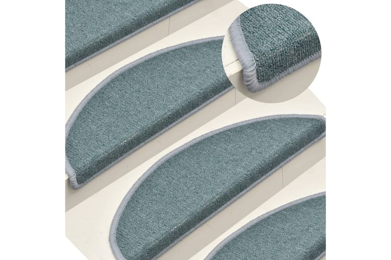 Trappemåtter 15 Stk. 65X24X4 cm Blå - Blå - Tekstiler - Tæpper - Specialmåtte - Trappetrins tæpper