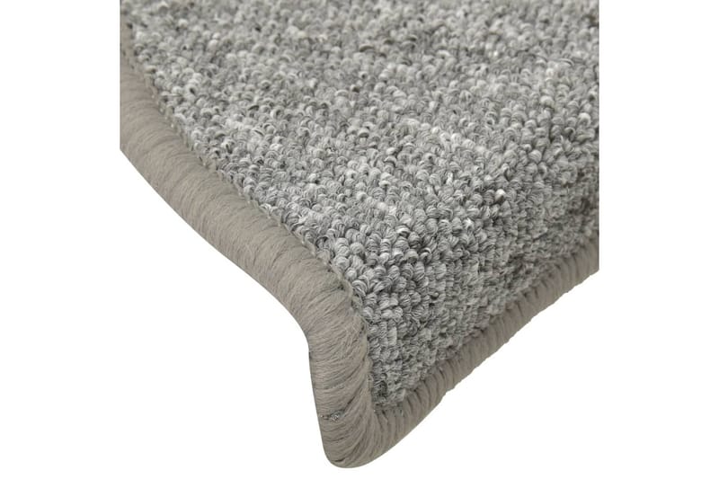 Trappemåtter 15 Stk. 65X24X4 cm Lysegrå - Grå - Tekstiler - Tæpper - Specialmåtte - Trappetrins tæpper