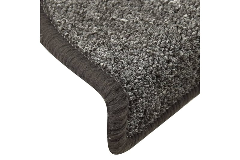 Trappemåtter 15 Stk. 65X24X4 cm Mørkegrå - Grå - Tekstiler - Tæpper - Specialmåtte - Trappetrins tæpper