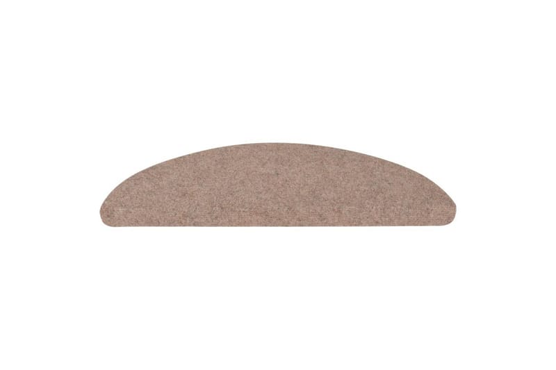 trappemåtter 15 stk. 65x26 cm selvklæbende beige - Beige - Trappetrins tæpper