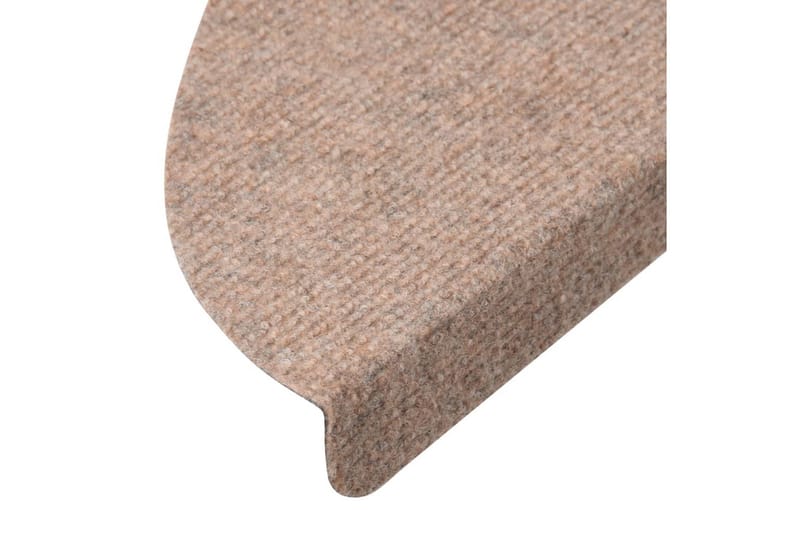 trappemåtter 15 stk. 65x26 cm selvklæbende beige - Beige - Trappetrins tæpper