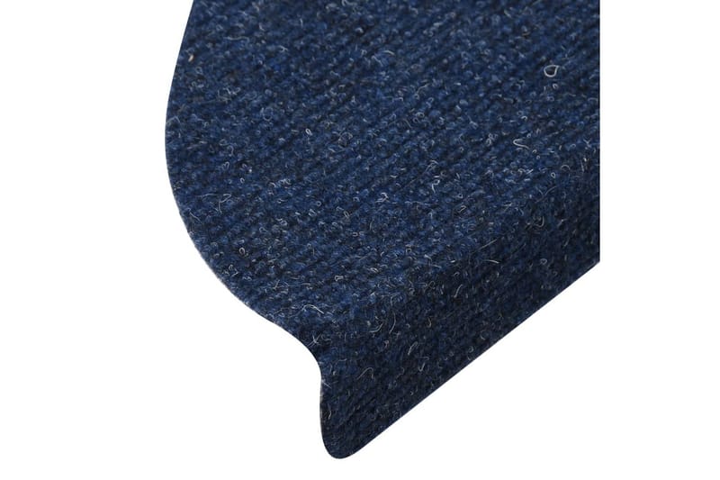 trappemåtter 15 stk. 65x26 cm selvklæbende blå - Blå - Trappetrins tæpper