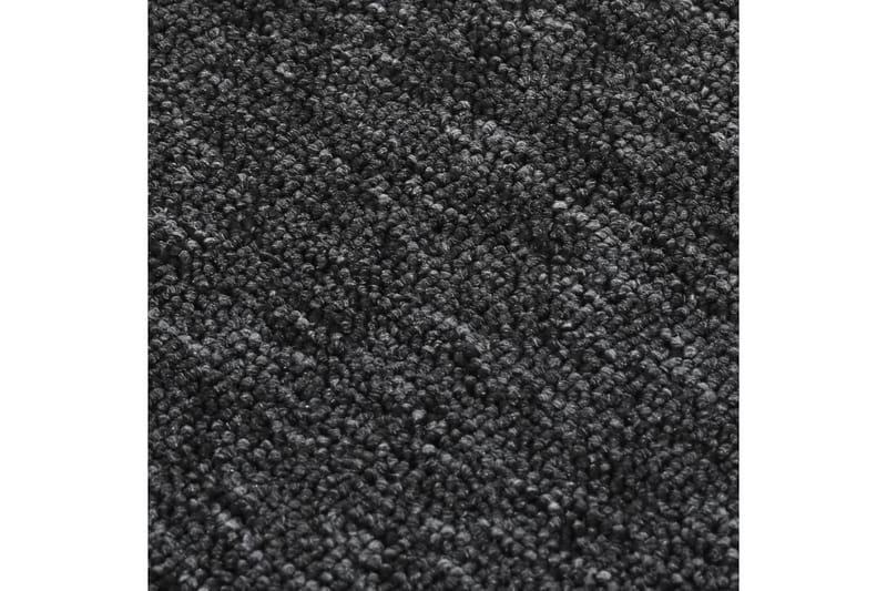trappemåtter 15 stk. 75x20 cm skridsikker antracitgrå - Antracit - Trappetrins tæpper
