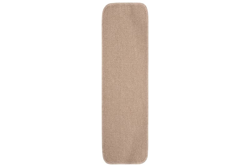 trappemåtter 15 stk. 75x20 cm skridsikker beige - Beige - Tekstiler - Tæpper - Specialmåtte - Trappetrins tæpper