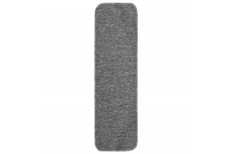 trappemåtter 15 stk. 75x20 cm skridsikker grå - Grå - Tekstiler - Tæpper - Specialmåtte - Trappetrins tæpper
