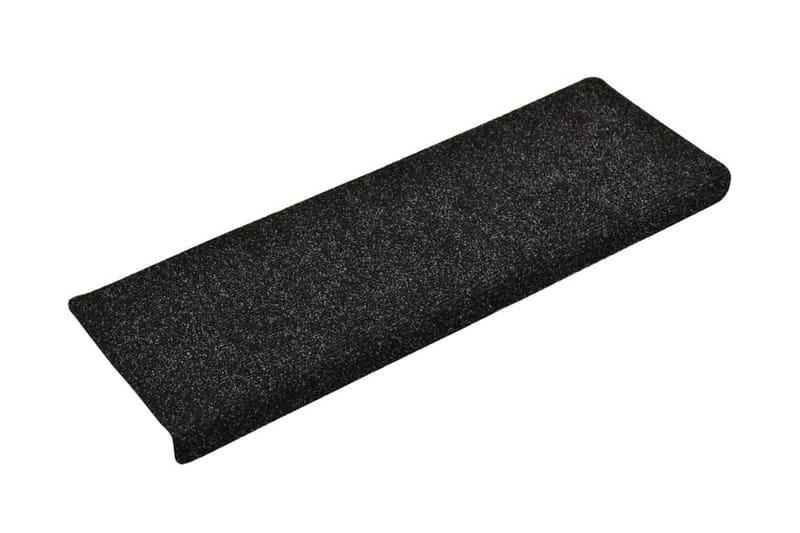 trappemåtter 5 stk. 65x25 cm tuftet sort - Sort - Tekstiler - Tæpper - Specialmåtte - Trappetrins tæpper