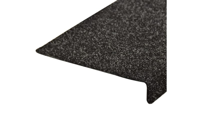 trappemåtter 5 stk. 65x25 cm tuftet sort - Sort - Tekstiler - Tæpper - Specialmåtte - Trappetrins tæpper