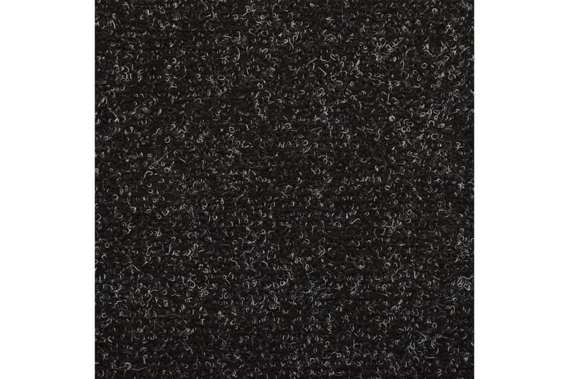 trappemåtter 5 stk. 65x25 cm tuftet sort - Sort - Trappetrins tæpper