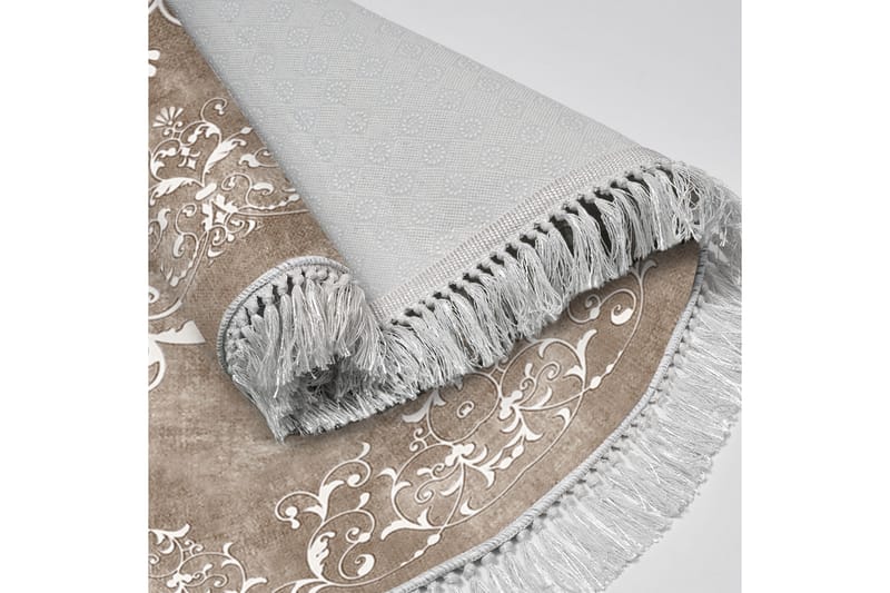 Alanur Home Tæppe 160x160 cm - Beige - Wiltontæpper - Mønstrede tæpper - Store tæpper