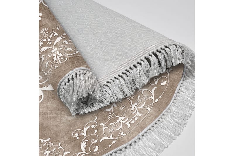 Alanur Home Tæppe 180 cm Rund - Beige - Tekstiler - Tæpper - Store tæpper