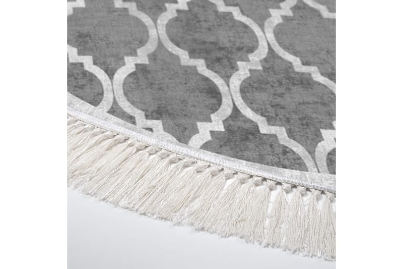 Alanur Home Tæppe 180 cm Rund - Grå - Tekstiler - Tæpper - Moderne tæppe - Wiltontæpper