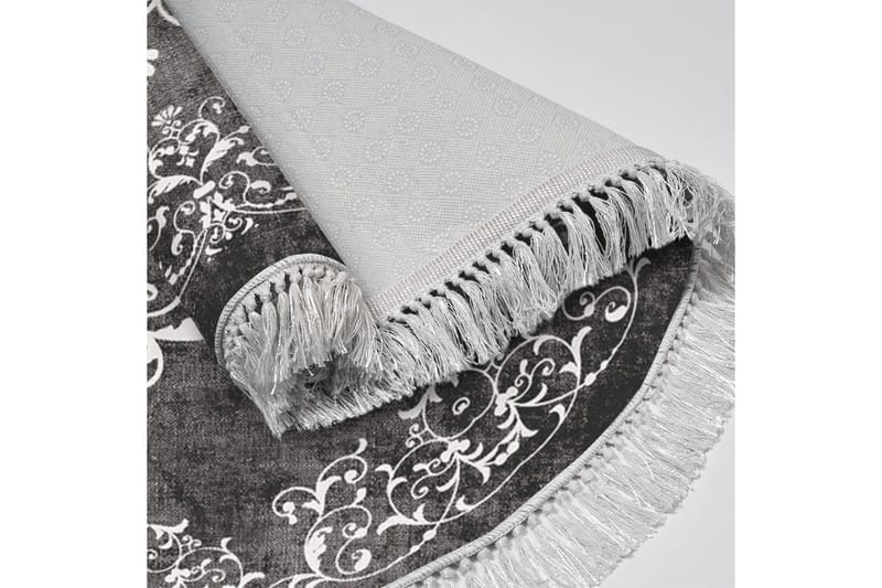 Alanur Home Tæppe 180 cm Rund - Grå/Hvid - Tekstiler - Tæpper - Moderne tæppe - Wiltontæpper