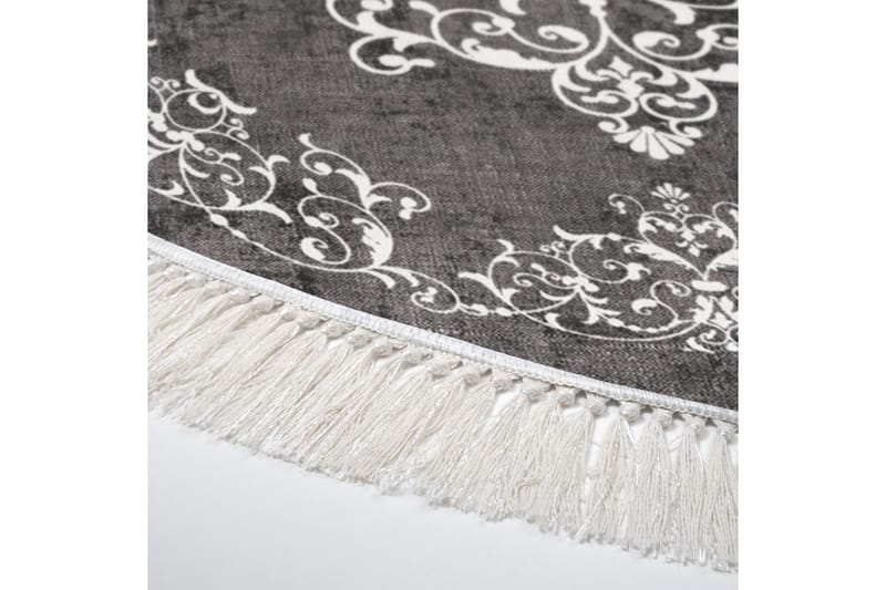 Alanur Home Tæppe 180 cm Rund - Grå/Hvid - Tekstiler - Tæpper - Moderne tæppe - Wiltontæpper