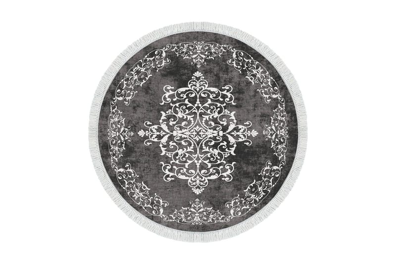 Alanur Home Tæppe 180 cm Rund, Grå/Hvid