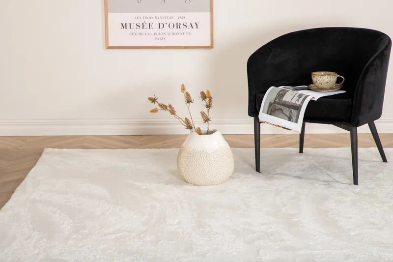 Blanca Fladvævet Tæppe 160x230 cm - Hvit - Tekstiler - Tæpper - Fladvævet tæppe