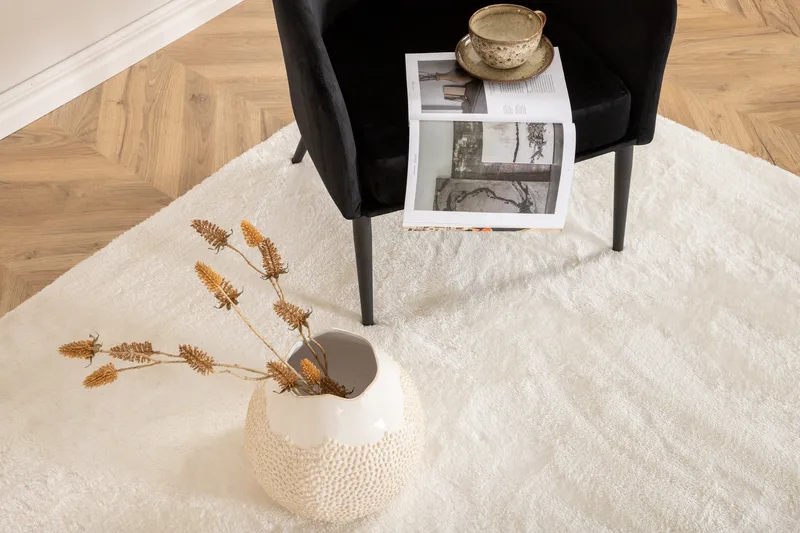 Blanca Fladvævet Tæppe 200x300 cm - Hvit - Tekstiler - Tæpper - Moderne tæppe - Ryatæpper