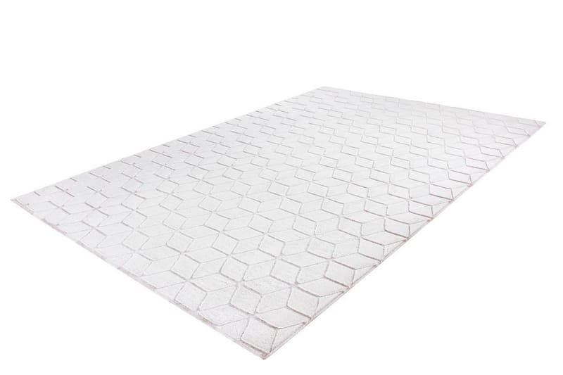 Deramsle tæppe Kl Hvid / Lyserød 120x160 cm - Wiltontæpper - Store tæpper - Mønstrede tæpper