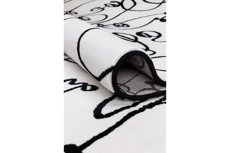 Eriswil Face Tæppe 160 cm Rund - Hvid - Wiltontæpper - Mønstrede tæpper - Store tæpper